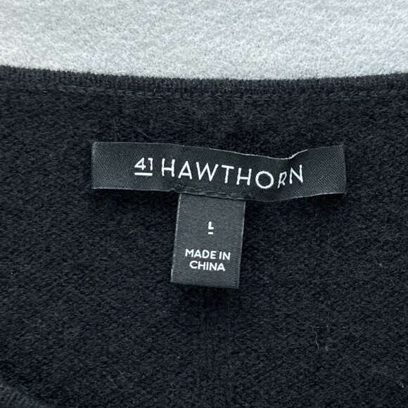 **SOLD**41 Hawthorn Sweater Womens Large Black Pullover Cashmere Knit - Picture 14 of 15